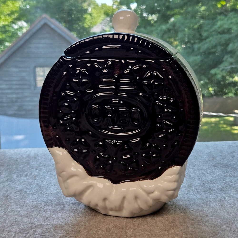 Vintage Houston Harvest Oreo Cookie Jar Nestle Oreo Shaped Third in Series
